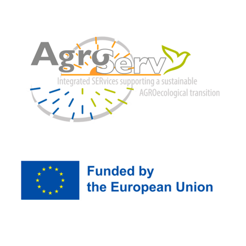 AgroServ - integrated SERvices supporting a sustainable AGROecological transition and Funded by EU logos.